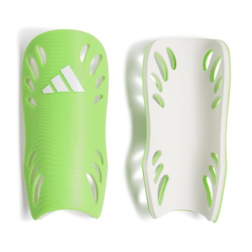 adidas Unisex Adiflex Soccer Shin Guards - color: Solar Slime/White, size: Small