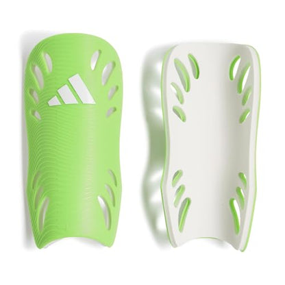 adidas Unisex Adiflex Soccer Shin Guards - color: Solar Slime/White, size: Small