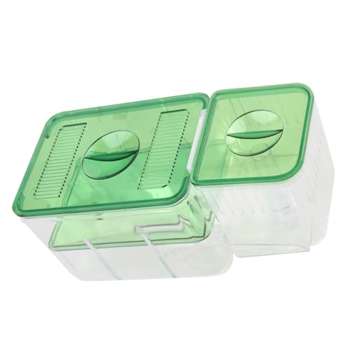 DECHOUS Transparent Acrylic Fish Tank Breeding Box Isolation Incubator for Aquarium Fish Fry Protection Self Guided Flow Hatching Case for Guppy Shrimp Fry Survival and Small Acclimation