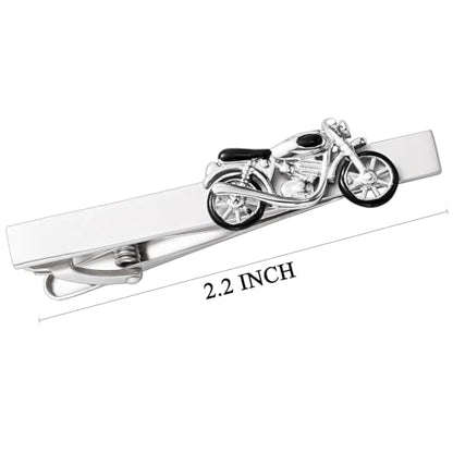 HAWSON 2/2.2 Inch Various Tie Clips for Men Unique, Personalized Novelty Tie Bars Pins Tacks, Funny Theme Wedding Holiday Gifts for Husband Groomsmens - style: Classic Motorcycle