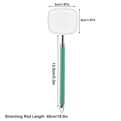 Fishing Landing Net, Extendable Telescopic Fish Shrimp Skimming Net Stainless Steel Handle Fishing Net for Aquarium Fish Pond Creek(Green)