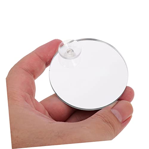 HANABASS 10pcs Cup Betta Tank Mirrors for Fish Training Double-Sided Mirrors for Betta Fish Decorative Tank Accessories Easy to Attach