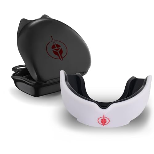 Custom Fit Mouth Guards – Tailored Comfort – Youth and Adult Sizes – Ideal for Soccer, Rugby, Boxing, Basketball, Mixed Martial Arts, Kick Boxing and More – Includes Storage Case - color: White, size: Junior