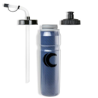 Cannon Sports 28oz Insulated Squeeze Water Bottle with Straw, Leak Proof Lids, 2 lids (Straw and Squeeze), Double Wall Insulation, Wide Mouth, BPA-Free (2 Pack) (Blue) - color: Blue