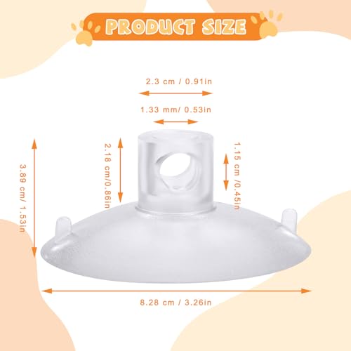 4 Pieces Cat Window Perch Suction Cup Powerful Window Bed Seat Replacement Suction Cup Clear PVC Sucker Pads for Cat Hammocks/Window Seat/Perch