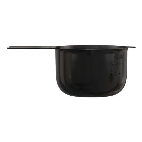 Color Up 1 Cup Measuring Cup (240 ml) – Premium Black Stainless Steel, Accurate for Wet & Dry Ingredients, Embossed Markings, Easy-Pour Spouts, Dishwasher-Safe, Kitchen Essential - size: 1 Cup (240 ml) Black