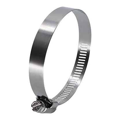 5" Worm Gear Hose Clamp - SAE 80 Size, Full Stainless Steel with 1/2" Band Width, Working Range 116mm - 140mm Hose Clamps,10 Pack