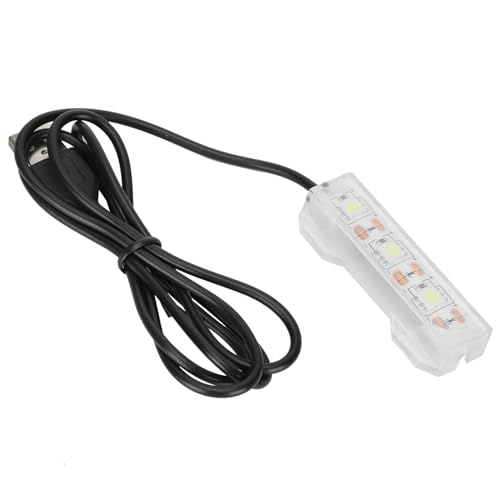 Zerodis Small Underwater Aquarium Light, Lightweight Water Plant LED Light Freshwater Fish Tank Lamp Aquarium Accessories Fit for Office Desktop Decorations USB Charging 6X 2cm