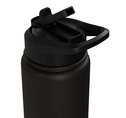 Japanese Cats Lovers And Cool Fighting Ninja Cat Fighter Stainless Steel Insulated Water Bottle - color: Black