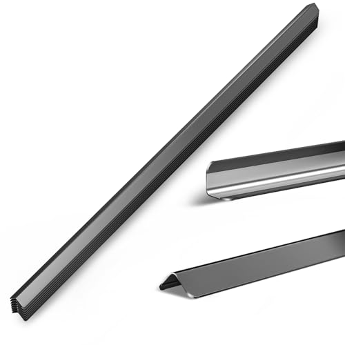 0.5x0.5x48 Inches 304 Stainless Steel Wall Corner Guards (10-Pack) Heavy Duty Rounded Corner Protector, Smooth Folded Edge Design for Wall Protection （No adhesivey） - color: Black, size: 0.5x0.5x48
