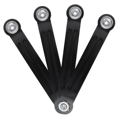 Glider Bearing Arm Bracket Replacement, 4Pcs Balck, 9.9 Inch Length & 7.5 Inch Hole Center, Hardware Rocker Parts for Patio Glider, Garden Bench, and Chair Repair - color: Black, size: L 9.9" x 7.5" Centers