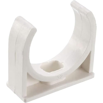 60 Pcs U-Shaped PVC Water Pipe Clamps, U-Shaped Buckles Fit for 1-1/4" (32mm) Pipes, TV Trays Tubing Hanger Support Pex Tubing (White 32mm) - size: 32mm,60Pcs(White)