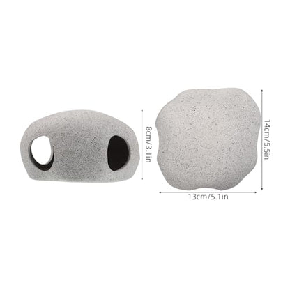 SUPVOX Aquarium Shelter House Small Cave for Fish Tank Porous Hollow Fish Hiding Breeding Tube Decorative for Shrimp and Cichlid in Freshwater Aquariums