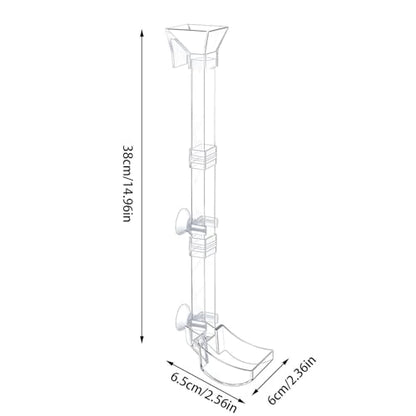 Aquatic Fish Feeding Disk - Glass Shrimp Feeder Tube Set, Clear Suction Cup Feeder Tray, Tank Feeding Station | Aquarium Care Tool for Pets | Easy Feed Solution for Shrimp Fish Snails