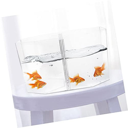 ARTIBETTER Transparent Fish Isolation Tank Two Compartments High- Breeding Box for Betta and Small Fish Aquarium Incubator for Spawning and