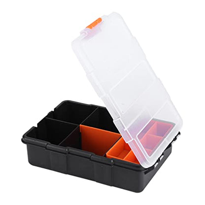 Tools Organizer Box, Two layer Plastic Heavy duty Components Storage Box Case Organizer Small Parts Tool Box