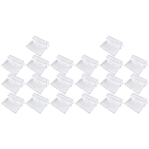 20pcs Acrylic Support Bracket for Fish Tank Covers Clips for Aquariums Easy Installation Compatible