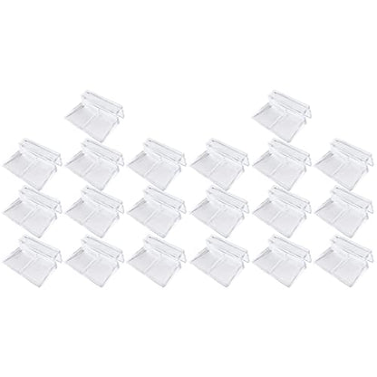20pcs Acrylic Support Bracket for Fish Tank Covers Clips for Aquariums Easy Installation Compatible