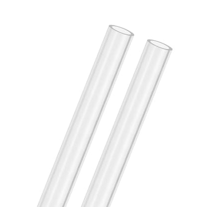 M METERXITY 2-Pack Clear Rigid Acrylic Pipe, 12mm[0.47"] ID x 16mm[0.63"] OD Plastic Round Tube for Water Cooling System/Lamps/Fountains/Aquariums/Display Stand, Acrylic Tubing [305mm/12IN] - size: 12mm ID x 16mm OD