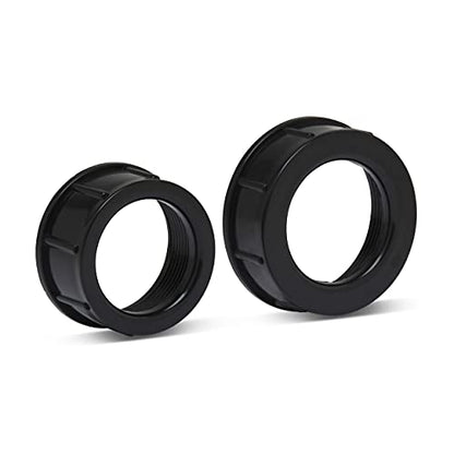 Universal Pond Tubing Pump Fitting, 30 Configurations, Works with Most Pumps, Fish Safe, Black, 2-Pack - size: 2 Pack