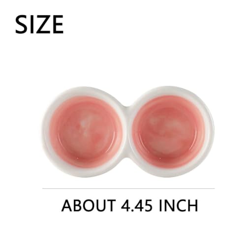 2 PCS Hermit Crab Food Dish Ceramic Hermit Crab Food Bowl Reptile Water Bowl Aquarium Accessory for Turtle Tortoise Lizard Snail Bearded Dragon Gecko