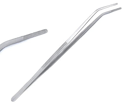 18.6" Long Stainless Steel Curved Tweezer for Fish Tank Plants