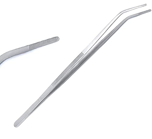 18.6" Long Stainless Steel Curved Tweezer for Fish Tank Plants
