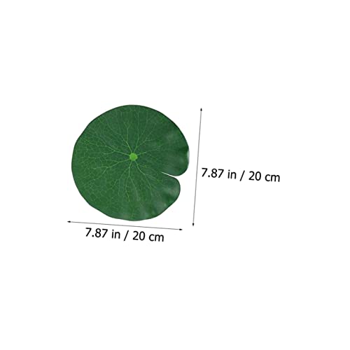 GLEAVI 8Pcs EVA Decorative Lotus Leaves Wear-Resistant Simulated Lily Pads for Garden Pond Decor Floating Water Plants for Aquatic Displays and Outdoor Decorations