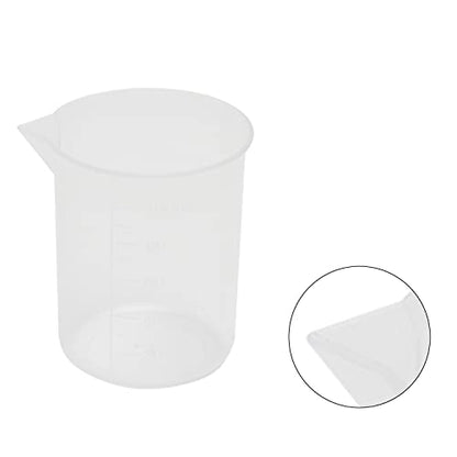 Othmro Measuring Cups 100ml PP Plastic Graduated Beaker Transparent for Lab Kitchen Liquids 6pcs - color: 100ml 6Pcs