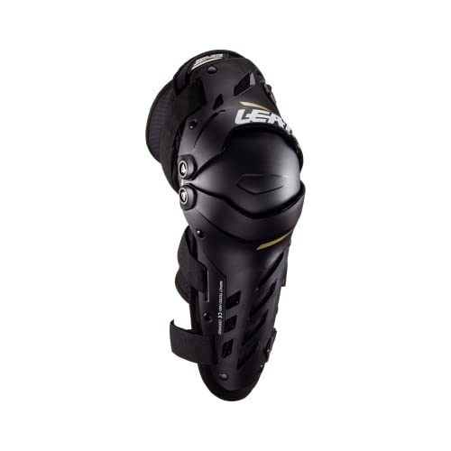 Leatt 2022 Dual Axis Knee Guards (XX-LARGE) (BLACK) - color: Black, size: XX-Large