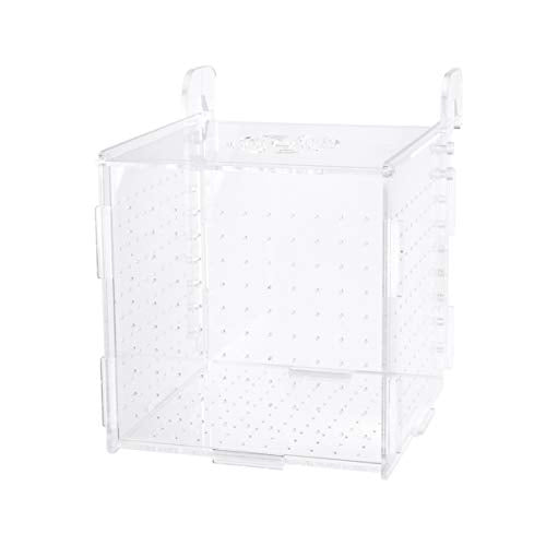 Aquarium Fish Breeding Box - Transparent Acrylic Fish Tank Hatchery Hanging Incubator for Shrimp Clownfish (Hook 151516cm)
