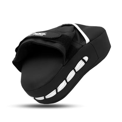 PSS Boxing Focus Pads - Hook & Jab Punch Mitts for MMA, Kickboxing, Karate, Muay Thai, and Taekwondo Training - Hand Target Strike Shield Punching Gloves Pad - color: White