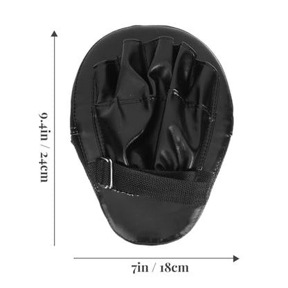 Curved Boxing Pads 2pcs Black for Kickboxing Training and Mitt Drills
