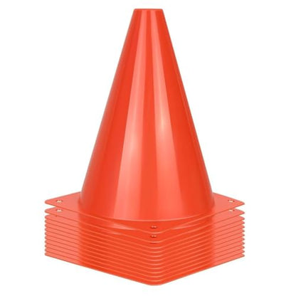 7" Soccer Cones (Set of 12) - Plastic Traffic Cones
