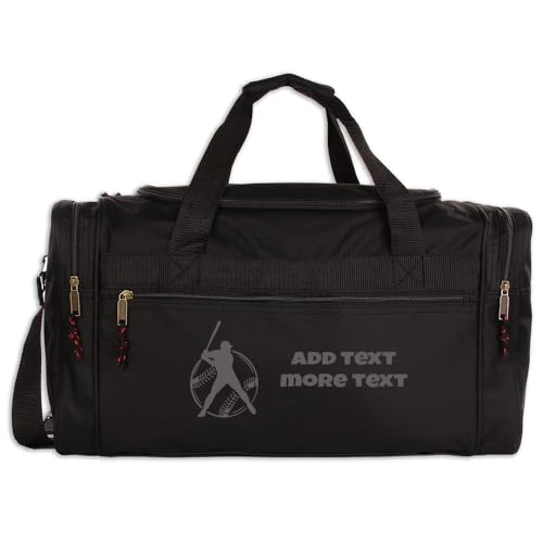 Personalized Sport Deluxe Duffel Bag With Custom Name & Text - Karate/Martial arts Female - color: Black, style: Martial Arts Female 26 Inch