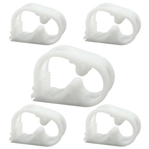 Bivethoi 5 Pcs 1/4" - 1/2" Plastic Tubing Clamps Adjustable Tube Clamp, Laboratory Pinch Valve Flow Control Hose Clamp, White - size: 1/4" - 1/2"