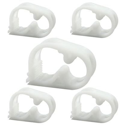Bivethoi 5 Pcs 1/4" - 1/2" Plastic Tubing Clamps Adjustable Tube Clamp, Laboratory Pinch Valve Flow Control Hose Clamp, White - size: 1/4" - 1/2"
