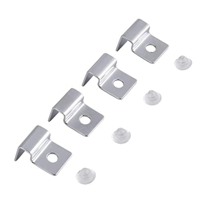 4Pcs Stainless Steel Fish Tank Glass Cover Clips Support Holders for Thick Glass Durable Aquarium Accessories