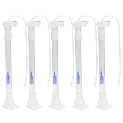 5pcs Under Gravel Filter Aquarium Uplift Tube, Undergravel Bottom Filters for Fish Tanks Water Cleaner Small Board Air Clean System Freshwater Saltwater, Clear Tubing Accessory Kit