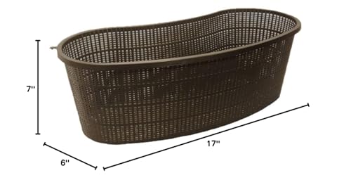PondH2o Contour Kidney Shaped Plastic Slotted Mesh Aquatic Pond Plant Basket, 17 Inch (44cm), Value Three (3) Pack, Perfect for Lily's, Planting Pot, Baskets for Water Gardens, Aquaponics, Hydroponics