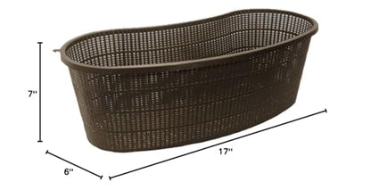PondH2o Contour Kidney Shaped Plastic Slotted Mesh Aquatic Pond Plant Basket, 17 Inch (44cm), Value Three (3) Pack, Perfect for Lily's, Planting Pot, Baskets for Water Gardens, Aquaponics, Hydroponics
