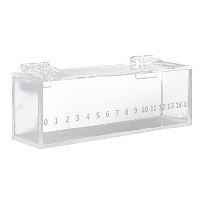 MagiDeal Fishing Fish Viewing Box Acrylic with Lid Mini Aquarium Outdoor Indoor Small Portable Safe Fish Breeder Hatching Boxes with Scale
