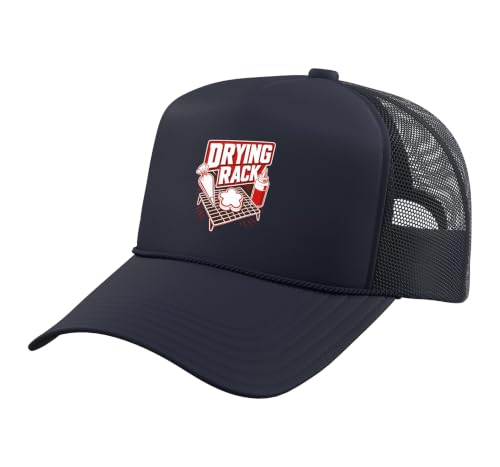 Drying Rack Baking Pastry Chef Trucker Hat with Adjustable Mesh Back - color: Navy Blue