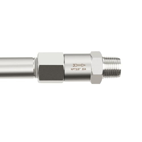 ChillWaves 304 Stainless Steel In-Line Split Check Valve 3/4" NPT Male x 3/4" NPT Female Thread, One-Way Non-return Check Valve for Backflow Prevention(1-PACK)