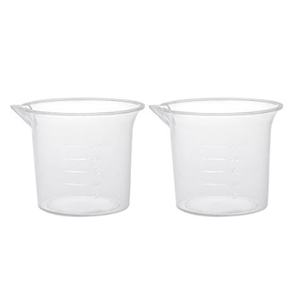 uxcell 2pcs Measuring Cup Labs PP Graduated Beakers 25ml
