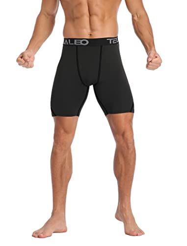 Compression Shorts Men Spandex Athletic Underwear Boxer Brief Base Layer - color: 5black, size: Small