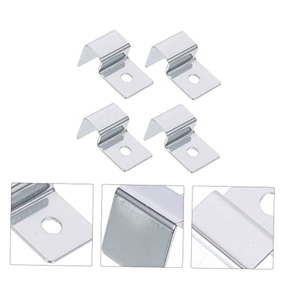 SaditY 12 Pcs Support Frame Fish Tanks Cover Holders Aquariums Glass Cover Clip Glass Aquarium Tank Fish Tank lid Holder Support Aquarium Cover Bracket Cover Plate Stainless Steel