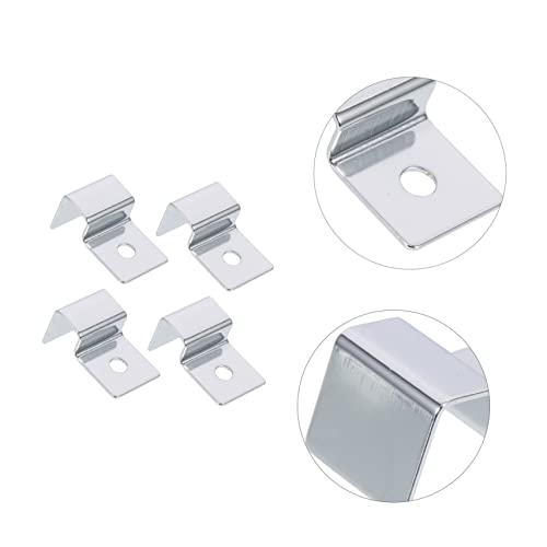 BESPORTBLE 20pcs Stainless Steel Fish Tank Lid Supports Aquarium Cover Holders for Glass Tanks Easy Installation Suitable for Various Aquatic Environments Elegant Design