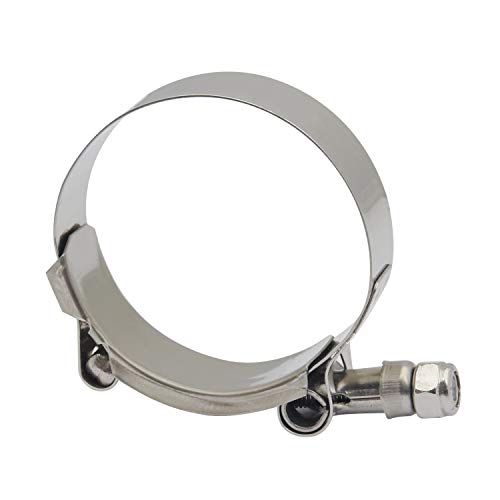 1.5" T Bolt Hose Clamp Stainless Steel - Working Range 41mm - 48mm for 1.5" I.D. Hose with 2mm - 5mm Wall Thickness, Roadformer T-Bolt Clamps Featured to Provide Reliable Sealing Force, 2 Pack - size: 1.5" Hose Clamp 41mm - 48mm (1.61" - 1.89")