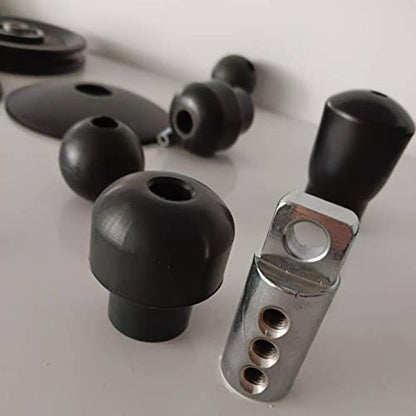 DYNWAVE Gym Machine Cable Stoppers Balls Stopper Fixing Set Weight Cable Machine Clothesline Pulley Set Terminals Heavy Duty for Exercise Workout - color: A
